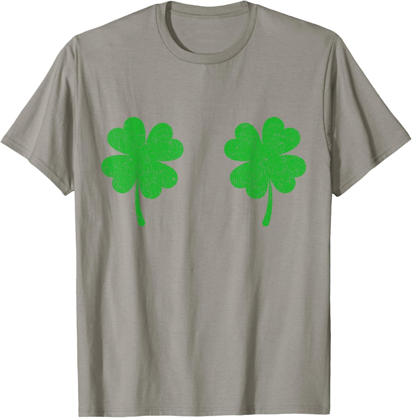 Shamrock Boobs Shirt Funny Irish Boobies St Patrick's Day T-Shirt - T-Shirt | Sand