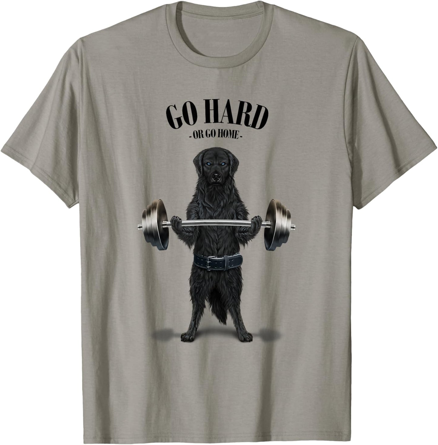 Black Labrador Dog Weightlifting in Fitness Gym T-Shirt - T-Shirt | Sand