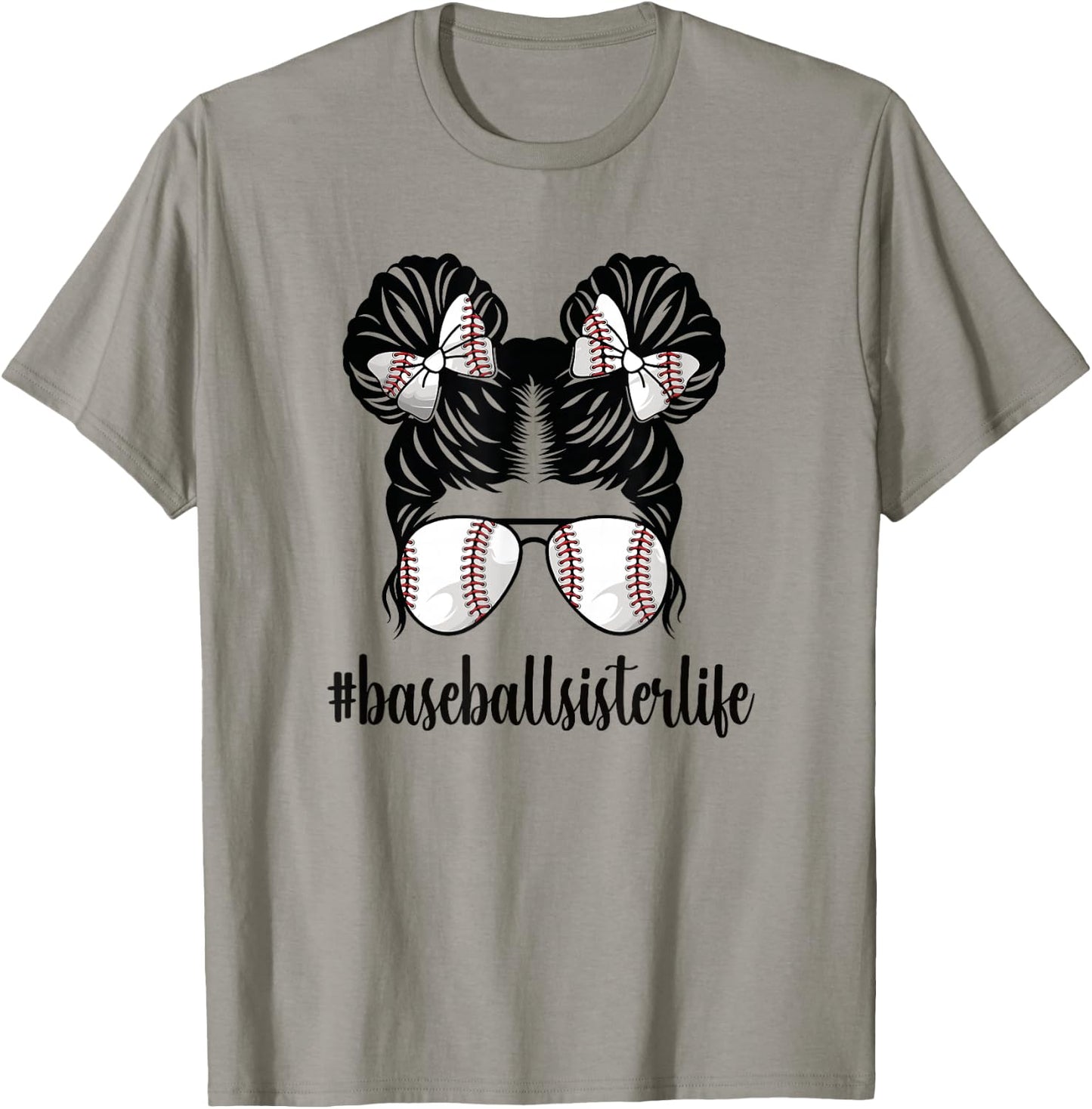 Proud Baseball Sister Of A Baseball Player Little Sis T-Shirt - T-Shirt | Sand