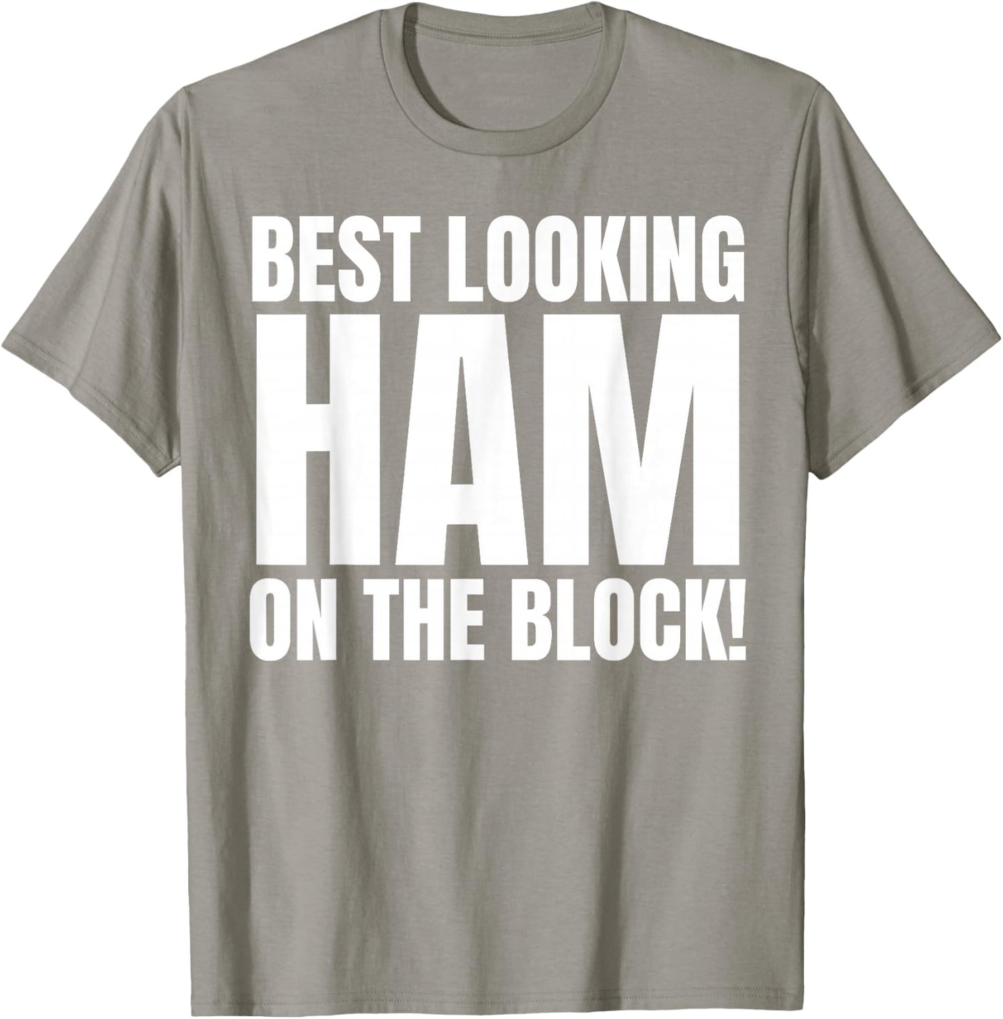 Humours Ham Outfits And Thanksgiving Costumes Funny - Men's Pink Short Sleeve Small Classic Fit - Halloween Fun T-Shirt - T-Shirt | Sand