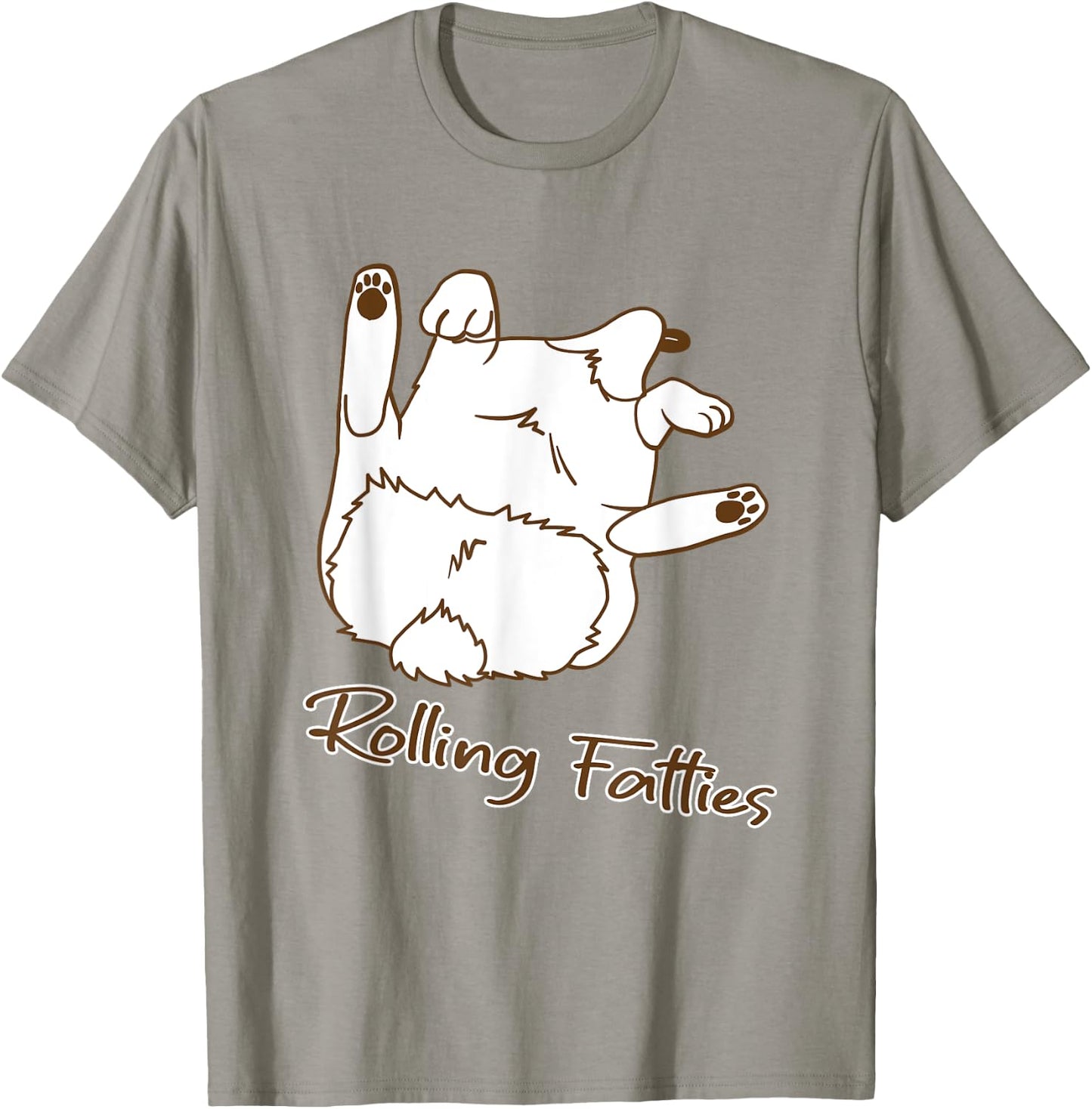 Funny Rolling Fatties Dog T-Shirt - T-Shirt | Sand