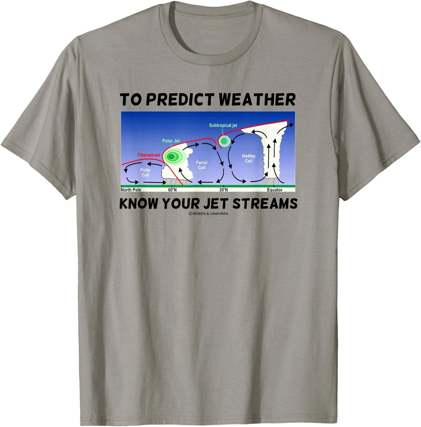 To Predict Weather Know Your Jet Streams Meteorology Humor T-Shirt - T-Shirt | Sand