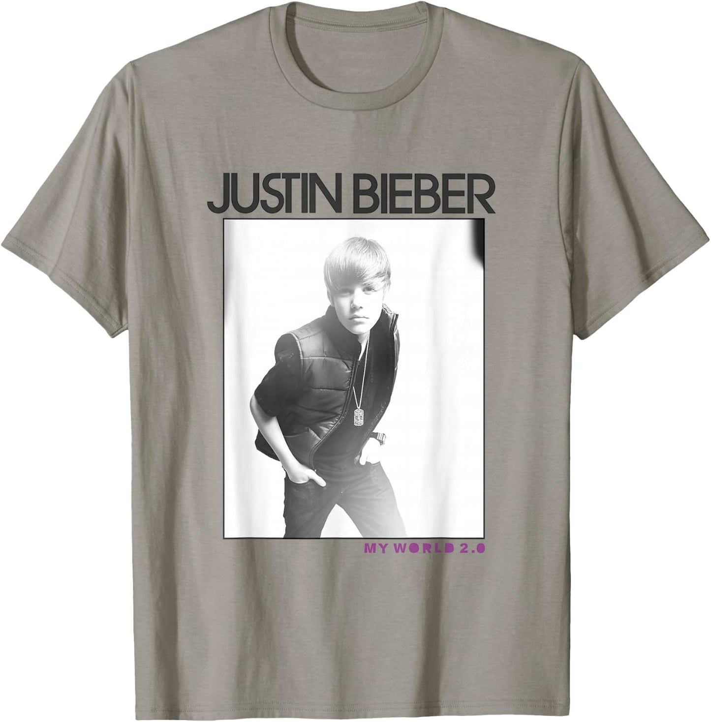 Justin Bieber Official My World 2.0 Photo T-Shirt - T-Shirt | Sand