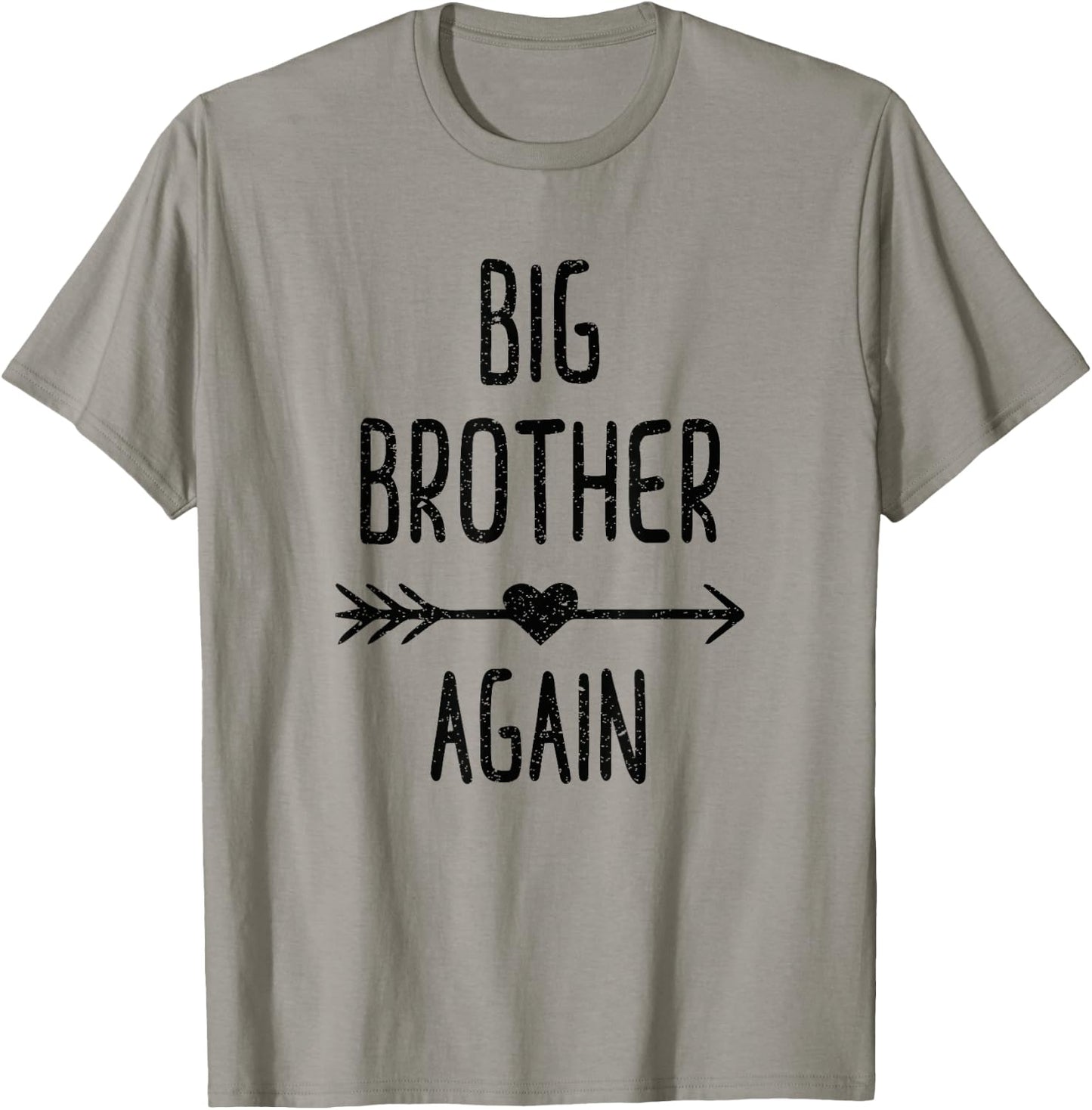 Big Brother Again Shirt for Boys with Arrow and Heart T-Shirt - T-Shirt | Sand