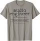 Audio Engineer Definition Sound Technician Engineering Gift T-Shirt - T-Shirt | Sand