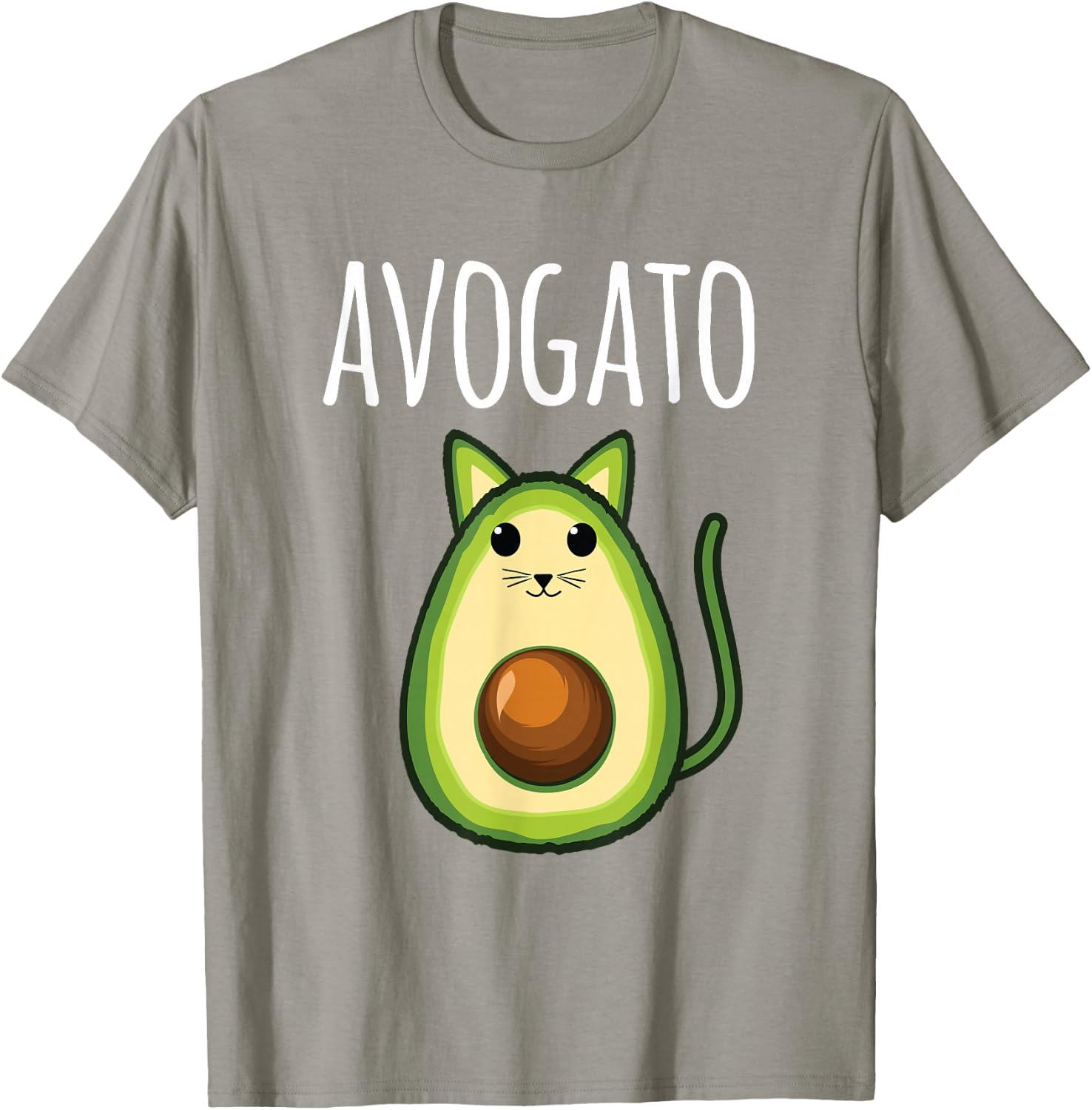 Avogato Shirt Women Girls Cute Avocado Cat Funny T-Shirt - T-Shirt | Sand