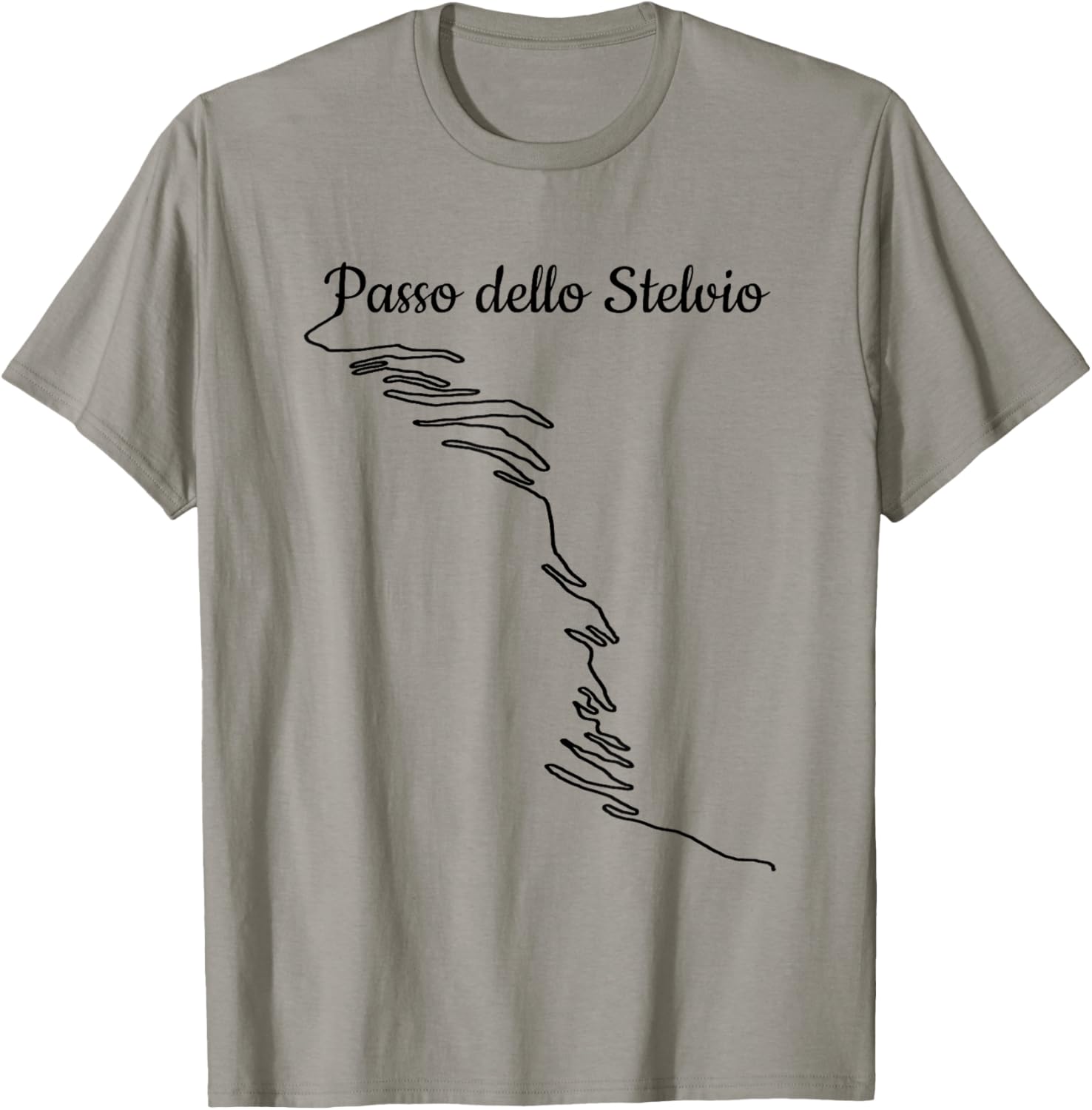 Passo dello Stelvio Bike Motorcycle and Cycling T-Shirt - T-Shirt | Sand