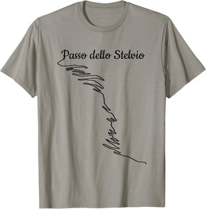 Passo dello Stelvio Bike Motorcycle and Cycling T-Shirt - T-Shirt | Sand