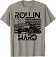 Rollin Hard Lowrider Chicano American Flag Cholo Car Lover T-Shirt - T-Shirt | Sand