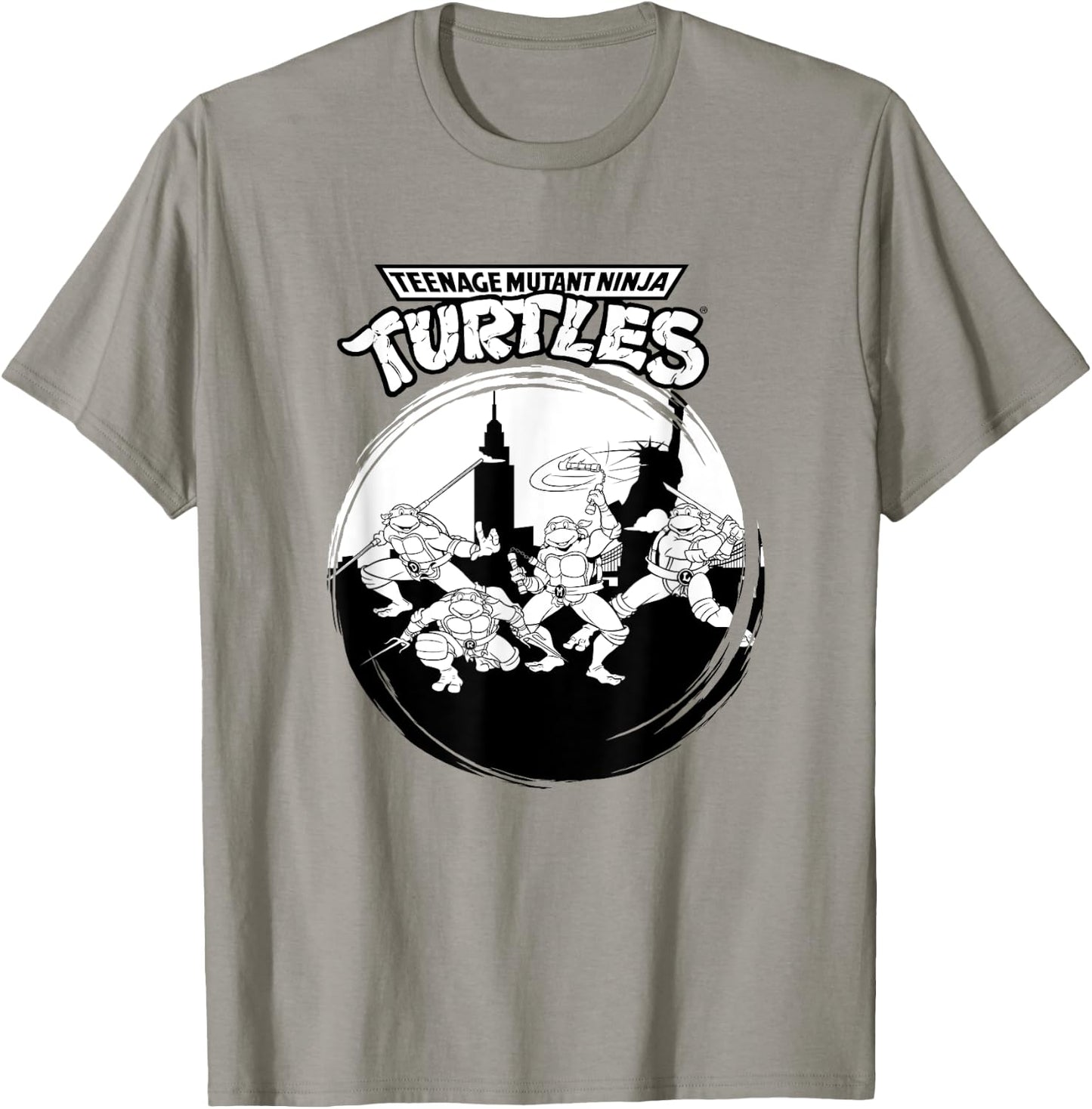 Mademark x Teenage Mutant Ninja Turtles - Original Teenage Mutant Ninja Turtles Black White New York T-Shirt - T-Shirt | Sand