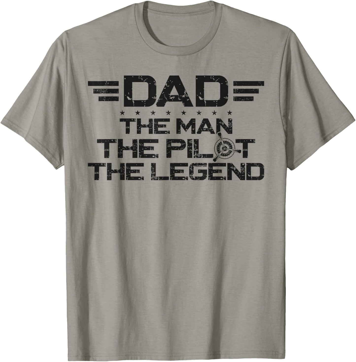Airplane Pilot Dad Father Vintage Retro Dad The Man The T-Shirt - T-Shirt | Sand