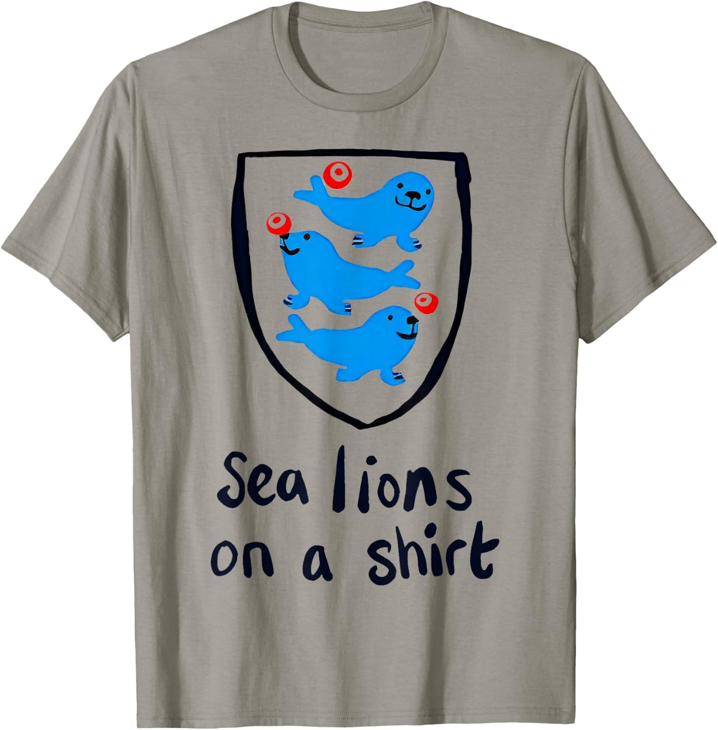 Cute Sea Lions On A T-Shirt - T-Shirt | Sand