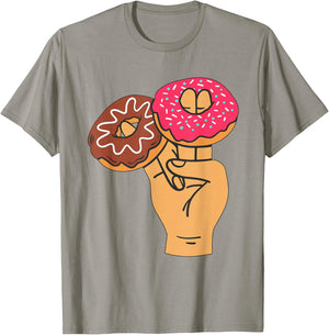 Two in The Pink One In The Stink Adult Humor Shocker Donut T-Shirt - T-Shirt | Sand