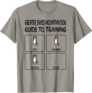 Greater Swiss Mountain Dog Guide To Training Dog Obedience Men Women Girls Kids T-Shirt - T-Shirt | Sand
