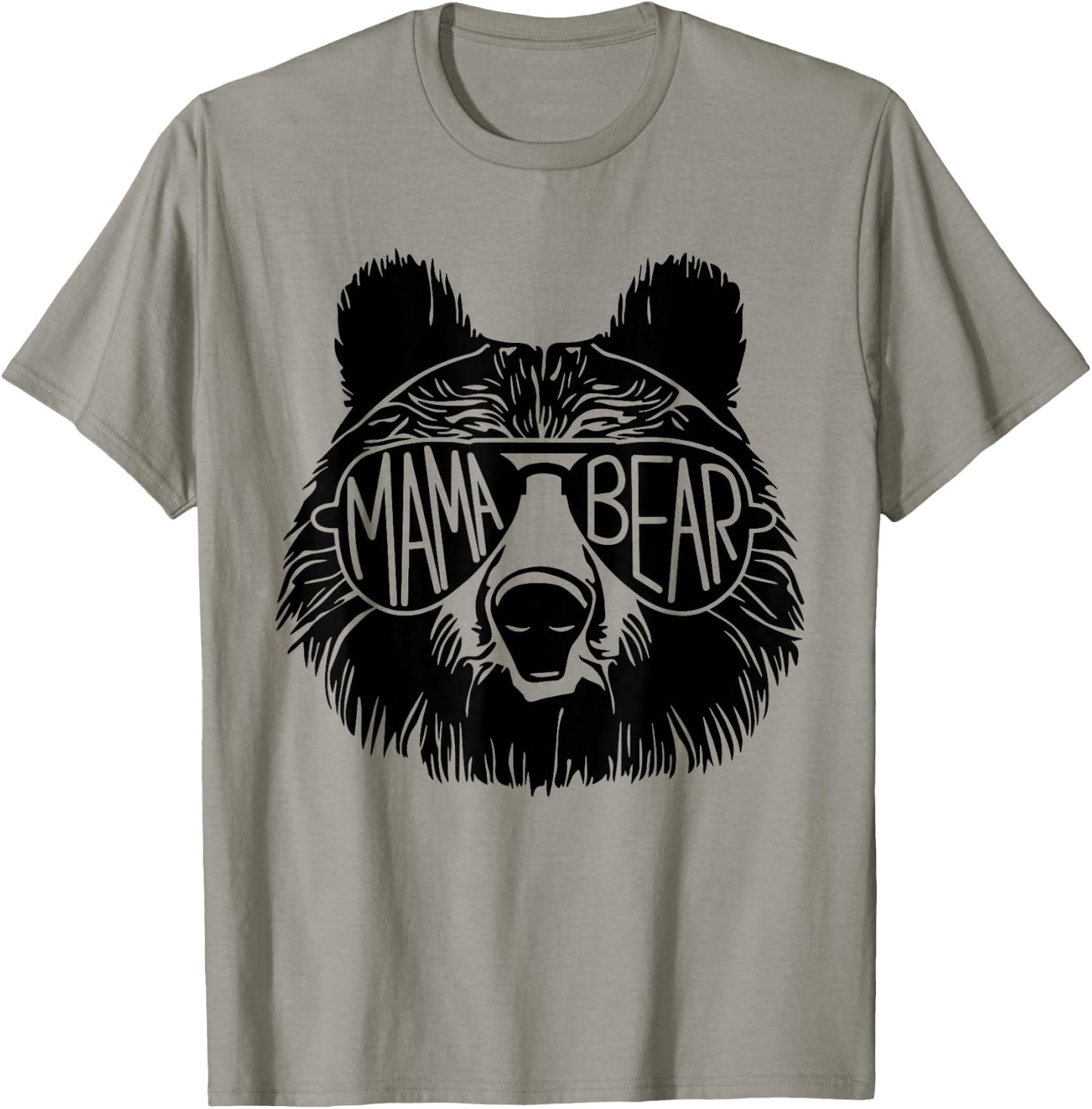Mama Bear Face Sunglasses Mother Mom Mommy Mother's Day T-Shirt - T-Shirt | Sand