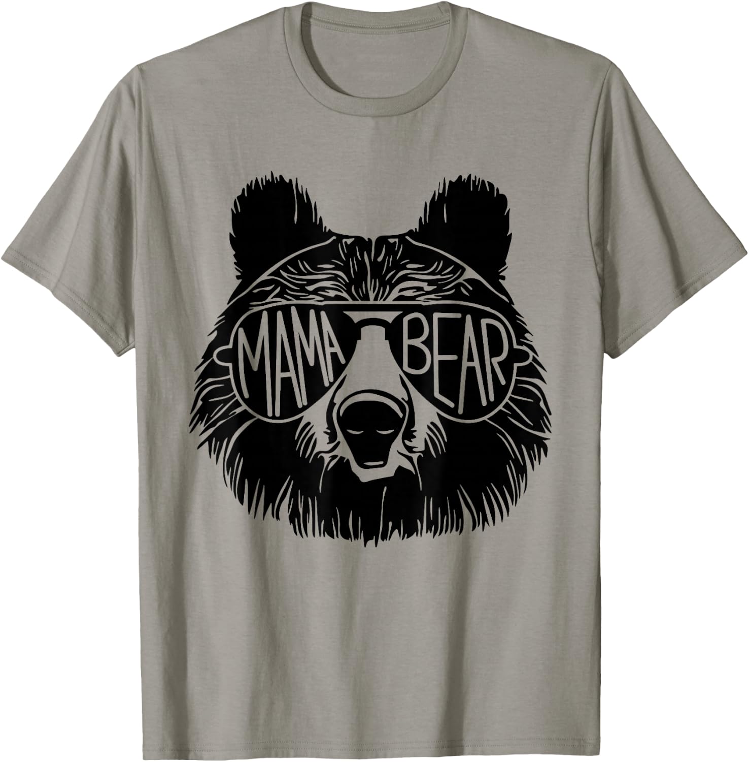 Mama Bear Face Sunglasses Mother Mom Mommy Mother's Day T-Shirt - T-Shirt | Sand