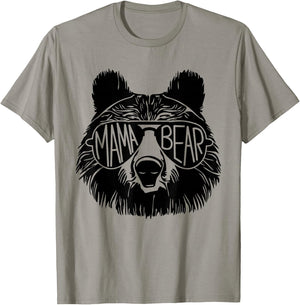 Mama Bear Face Sunglasses Mother Mom Mommy Mother's Day T-Shirt - T-Shirt | Sand