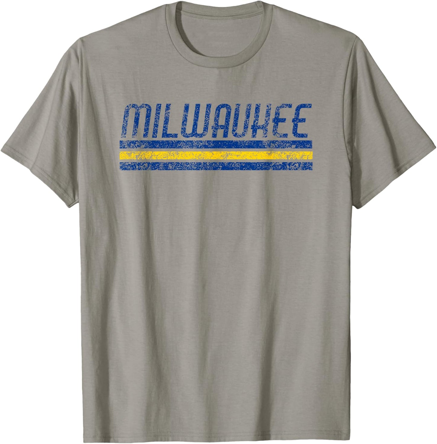 Milwaukee Wisconsin Retro Vintage Weathered Throwback T-Shirt - T-Shirt | Sand