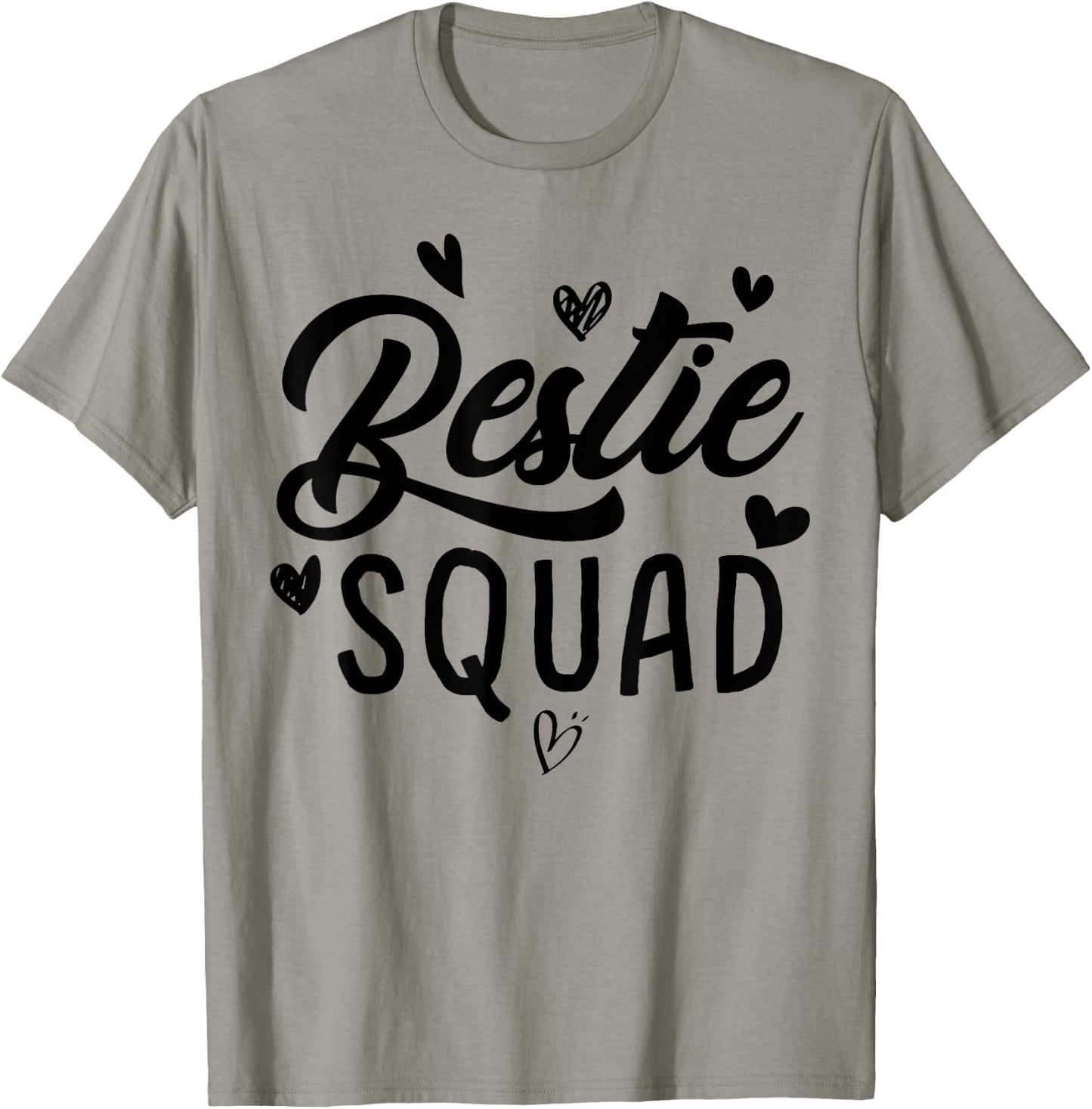 Bestie Squad Besties BFF Heart Matching Best Friends Hearts T-Shirt - T-Shirt | Sand