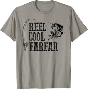 Farfar Fishing: Reel Cool Farfar Funny Gift T-Shirt - T-Shirt | Sand