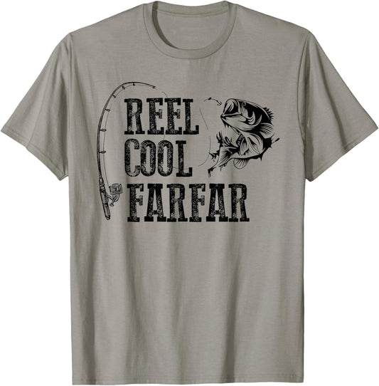 Farfar Fishing: Reel Cool Farfar Funny Gift T-Shirt - T-Shirt | Sand