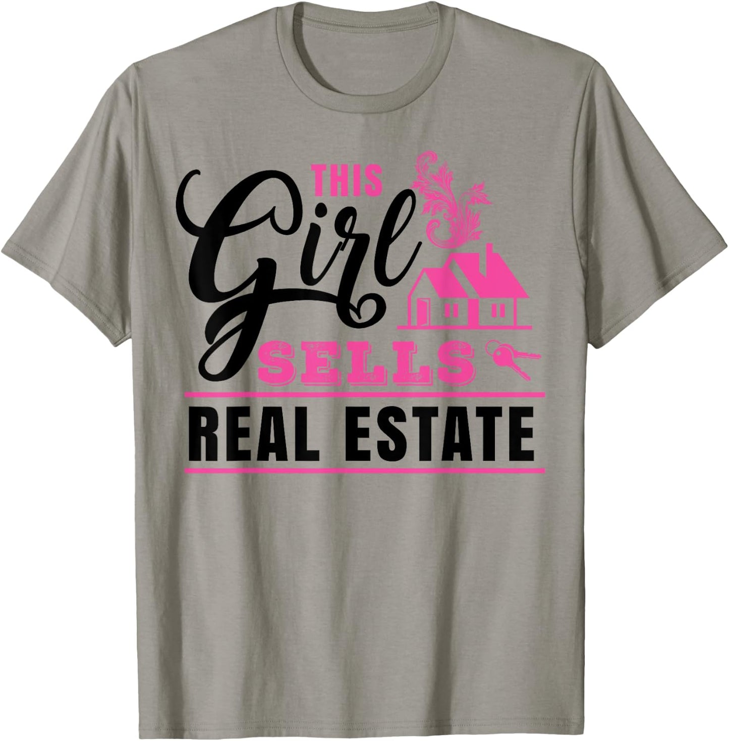 This Girl Sells Real Estate - Female Realtor Gift T-Shirt - T-Shirt | Sand