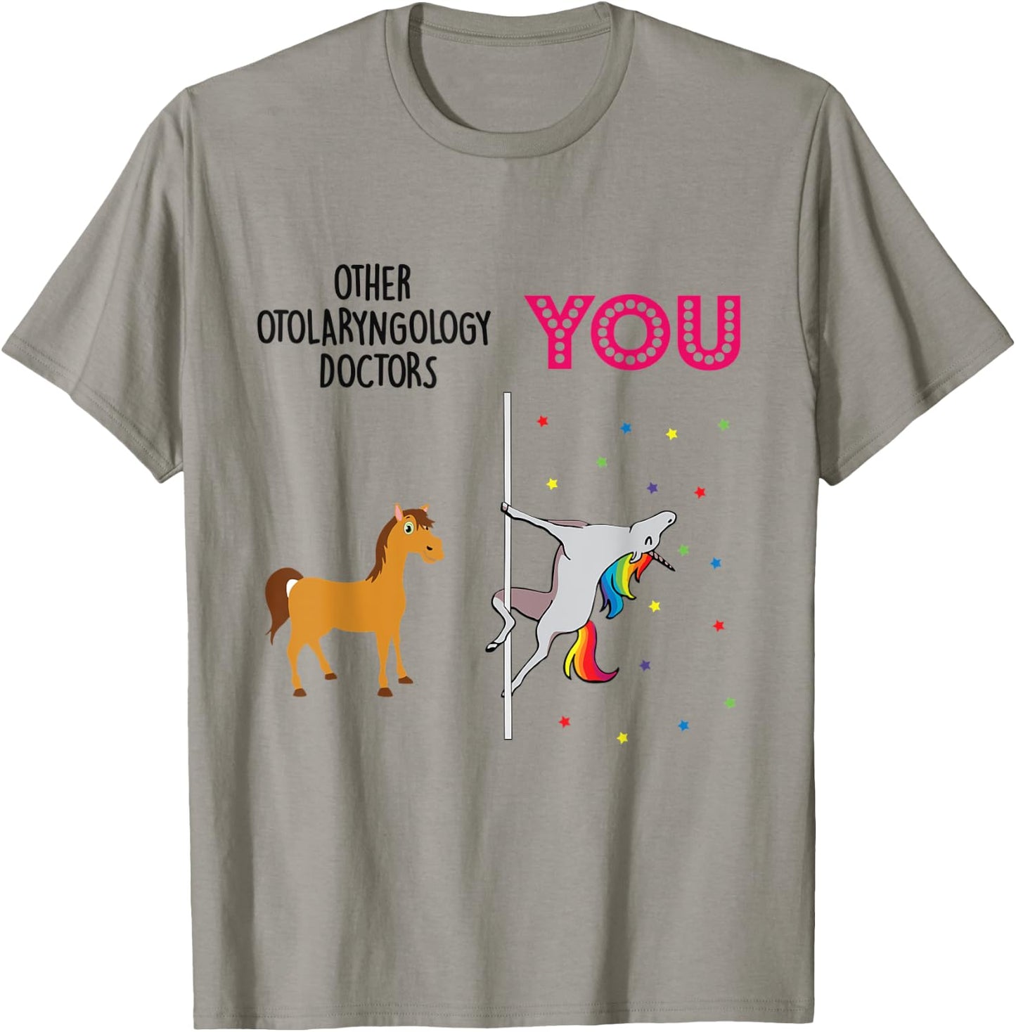 Otolaryngology Doctor Funny Unicorn T-Shirt - T-Shirt | Sand