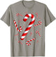 Christmas Flying Candy Cane Lover Taster Red and White Woman T-Shirt - T-Shirt | Sand