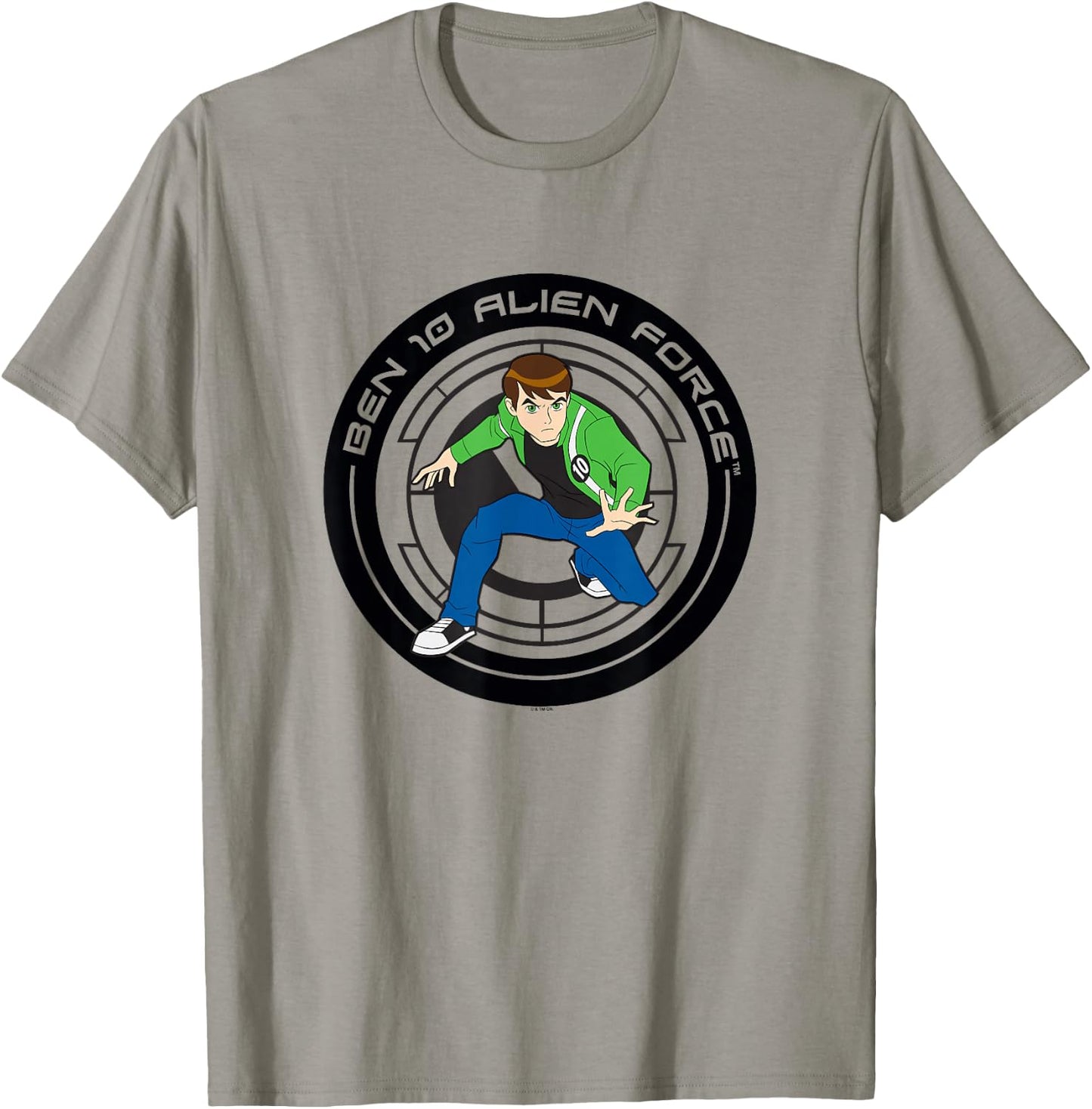 Ben 10: Alien Force Ben Tennyson Hero Pose Logo T-Shirt - T-Shirt | Sand