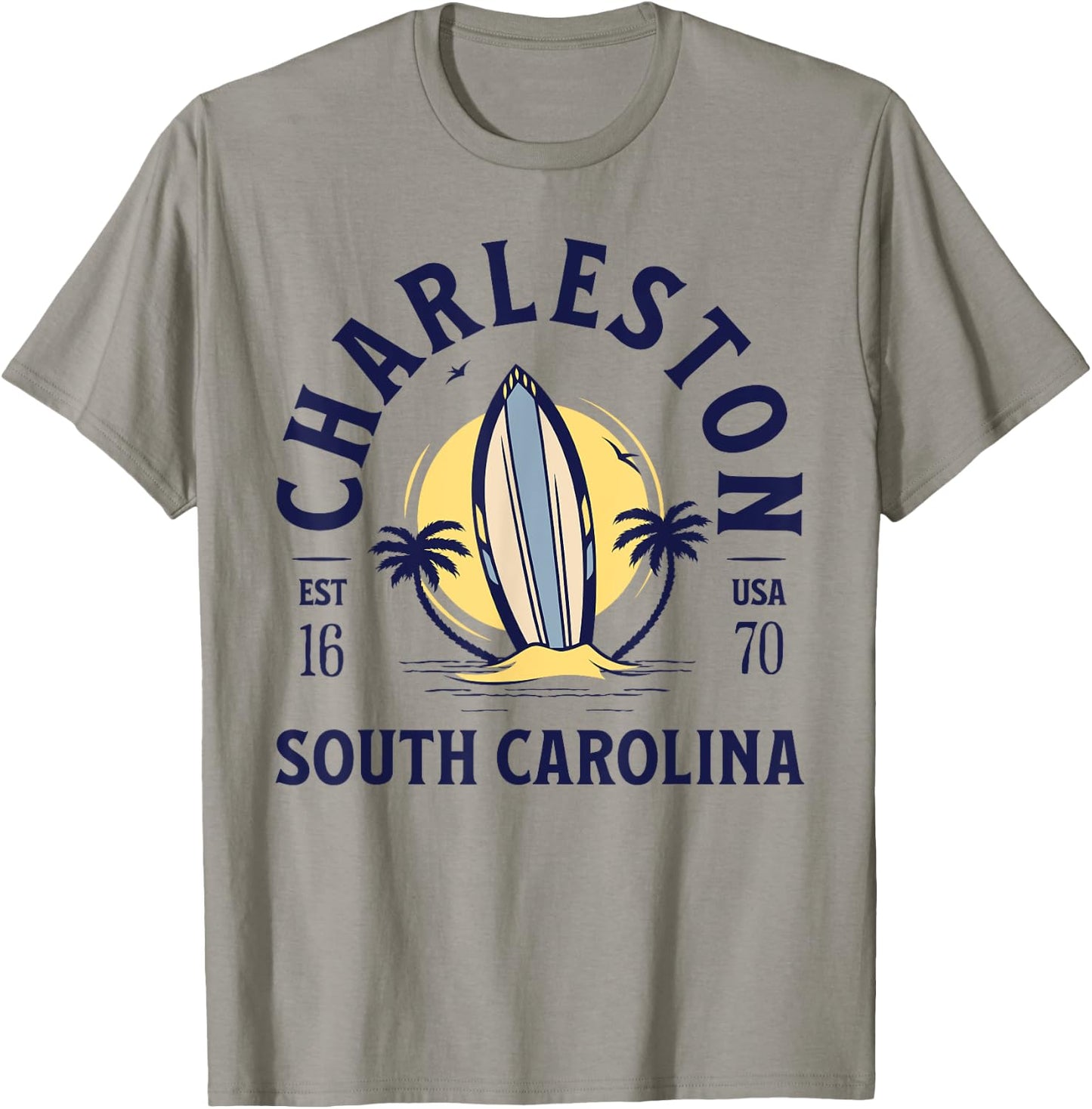 Charleston South Carolina Beach Surf Summer Vacation Vintage T-Shirt - T-Shirt | Sand