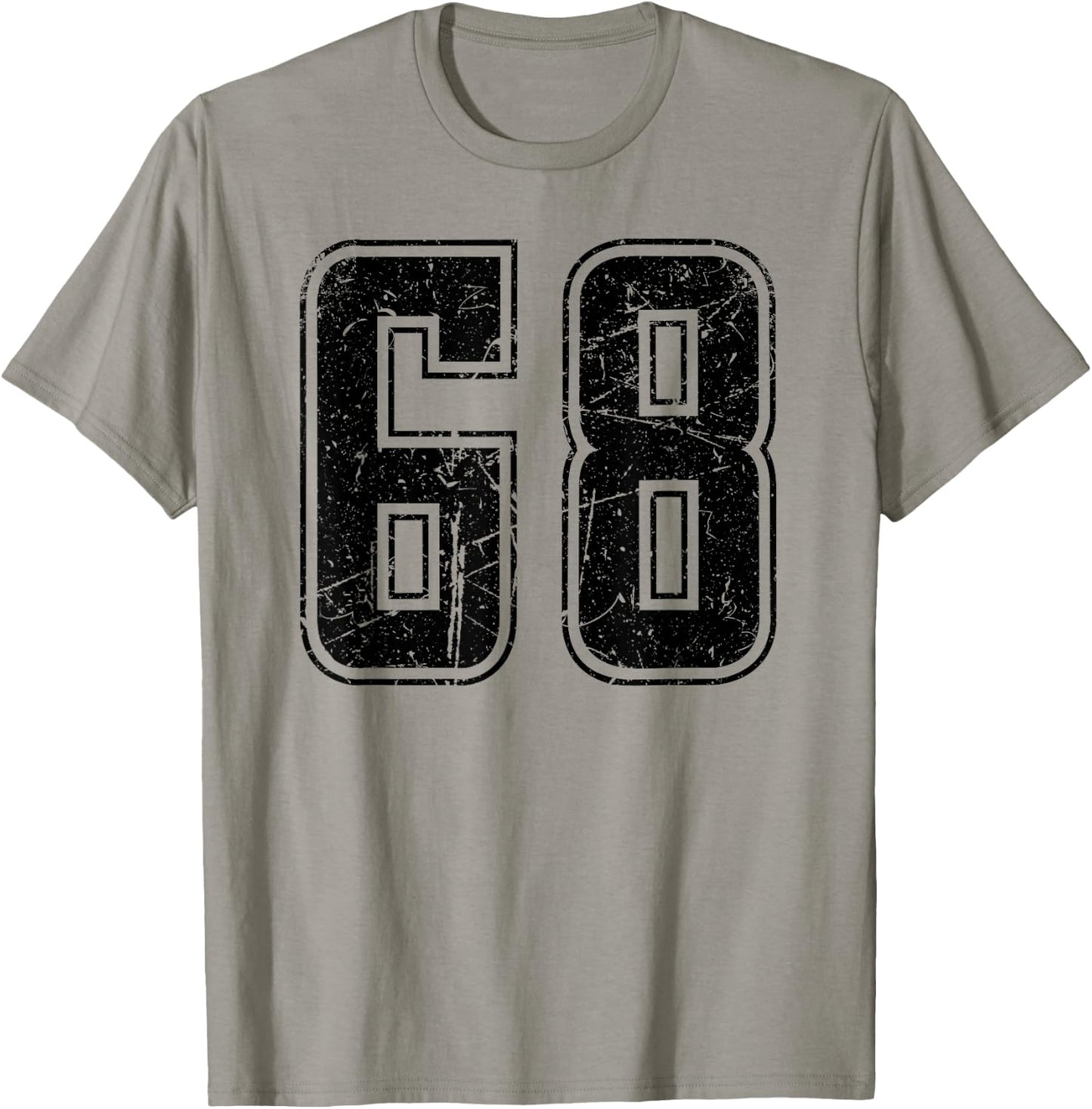 Number 68 Distressed Grunge Vintage Jersey Team Fan T-Shirt - T-Shirt | Sand