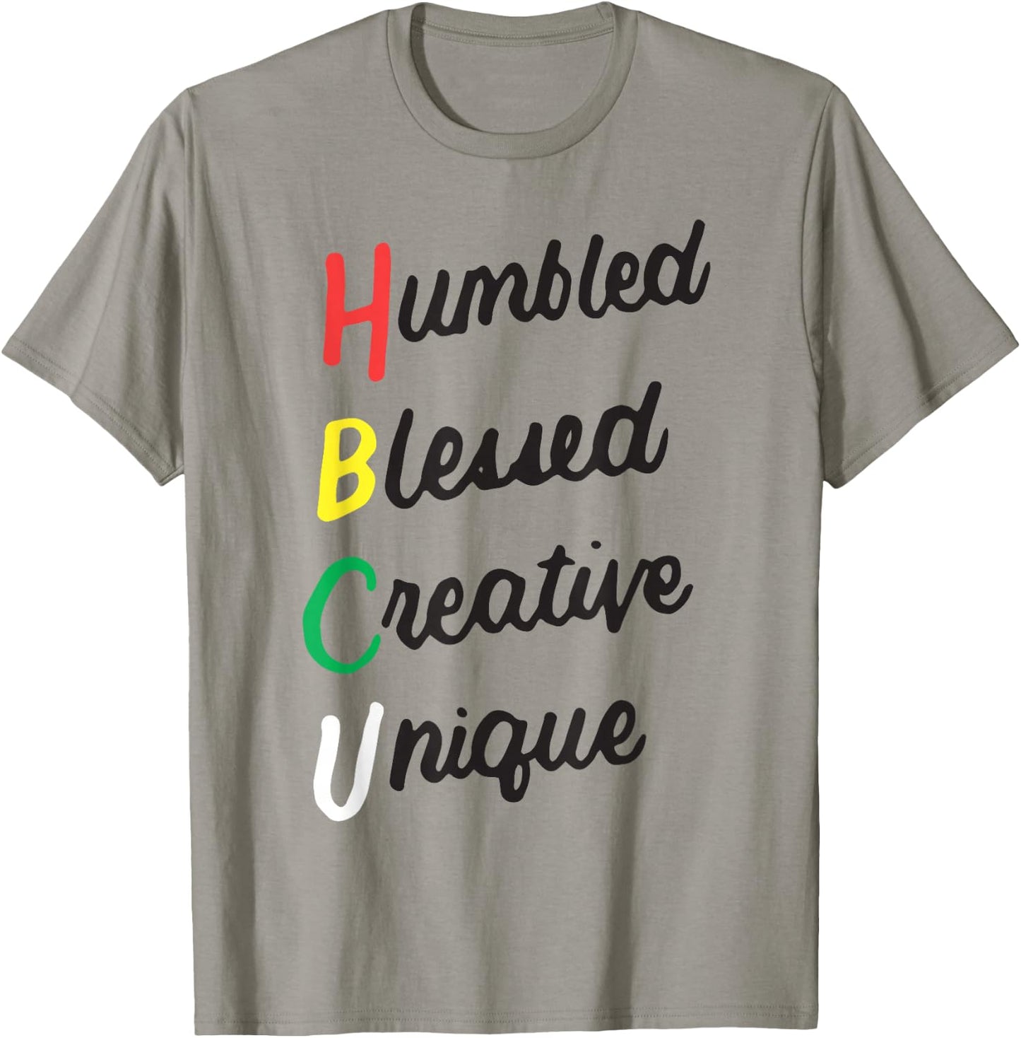 Historically Black Colleges and Universities Gifts HBCU Apparel African Humbled Blessed Creative Unique for -Adults, Kids, Grey, Small, Short Sleeve T-Shirt - T-Shirt | Sand