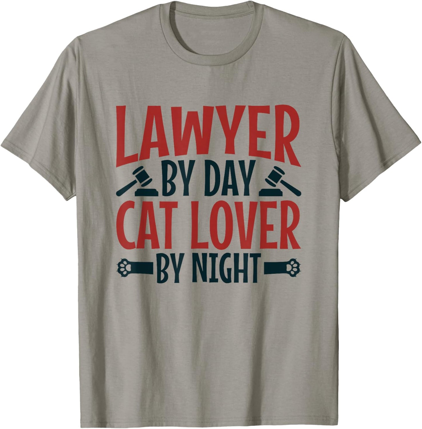 Lawyer By Day Cat Lover By Night Law Attorney T-Shirt - T-Shirt | Sand
