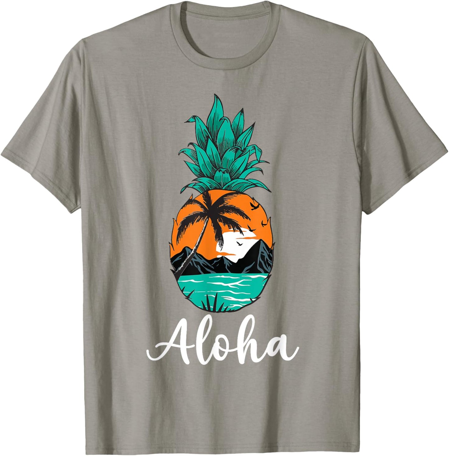 Hawaiian Aloha Hawaii Pineapple Kids Boys Girls Women T-Shirt - T-Shirt | Sand