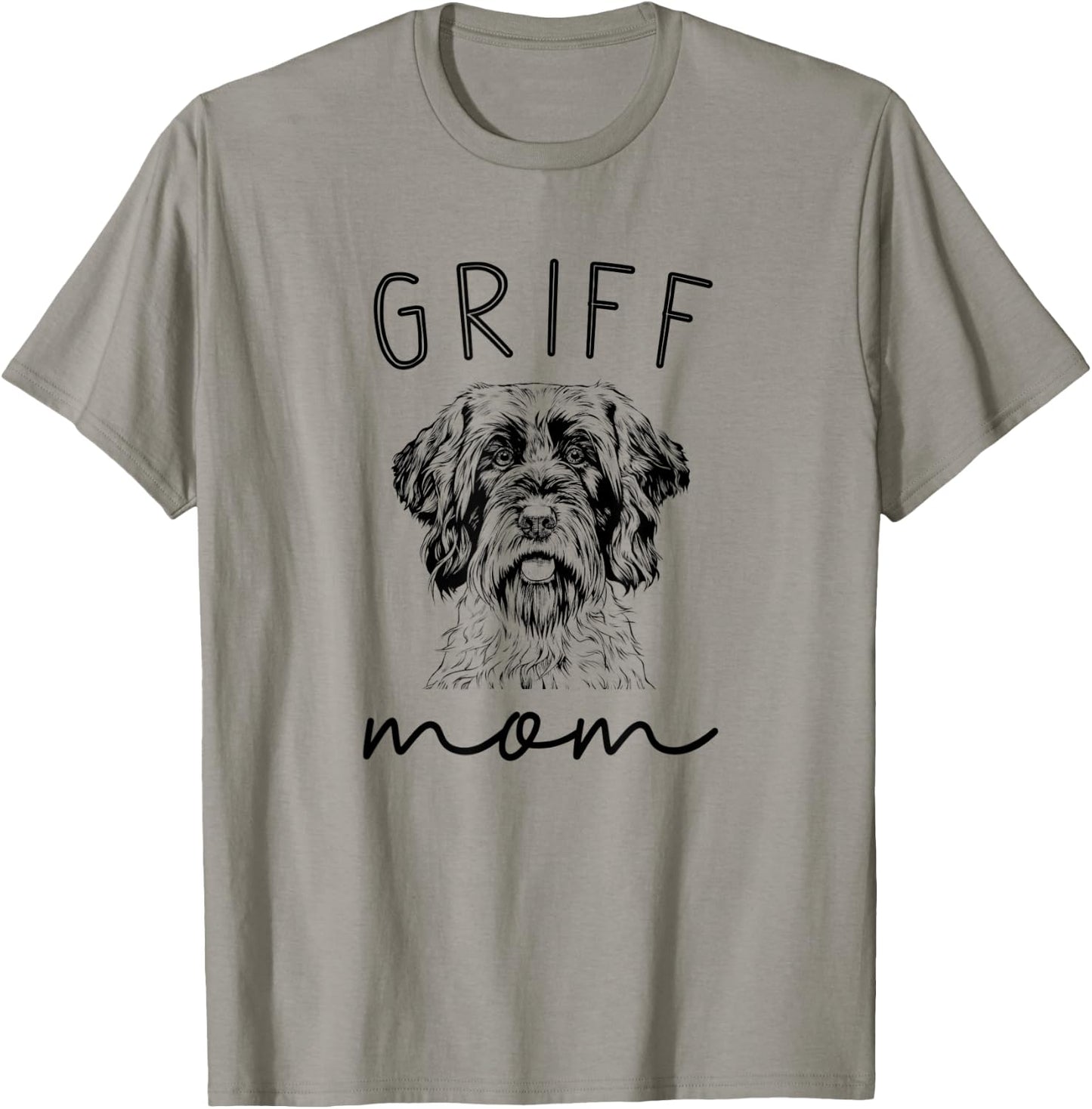 Griff Mom Wirehaired Pointing Griffon Dog Mother T-Shirt - T-Shirt | Sand