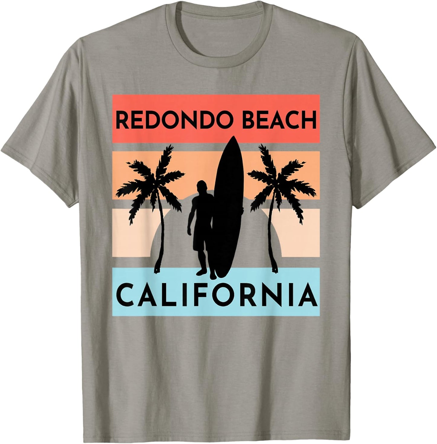 Redondo Beach California Surf Summer Vacation Vintage T-Shirt - T-Shirt | Sand