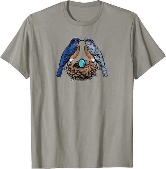 Bluebird shirt, Bluebirds nesting ornithologist T-Shirt - T-Shirt | Sand