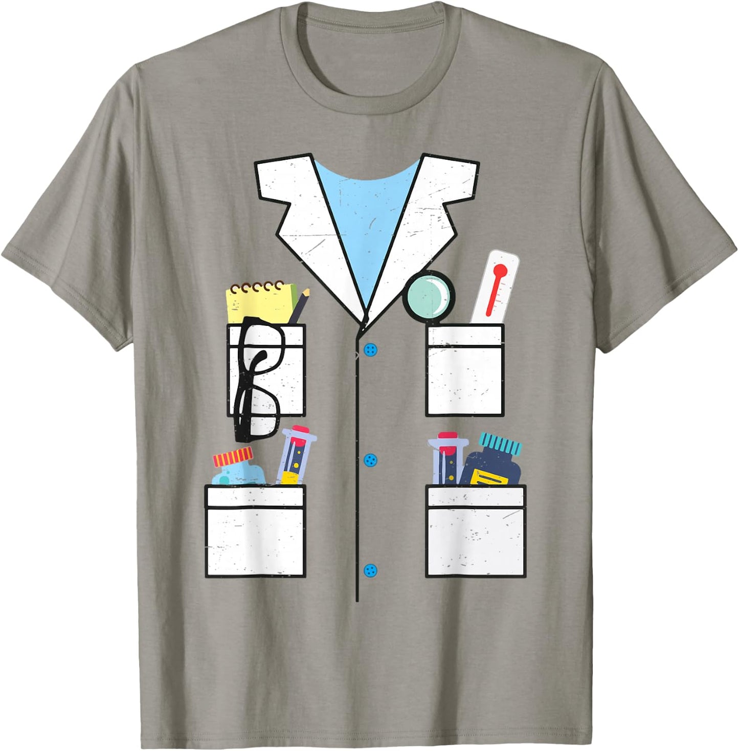 Science Teacher Lazy Halloween Costume Chemistry Scientist T-Shirt - T-Shirt | Sand