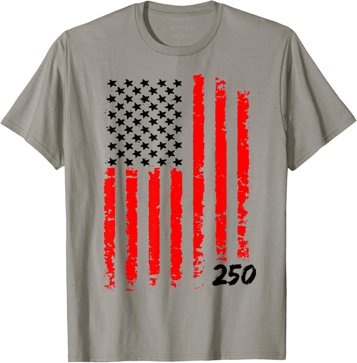 250th Anniversary of America 1776 Light Blue American Flag T-Shirt - T-Shirt | Sand