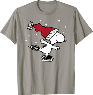 Peanuts Snoopy Skate Holiday T-Shirt - T-Shirt | Sand