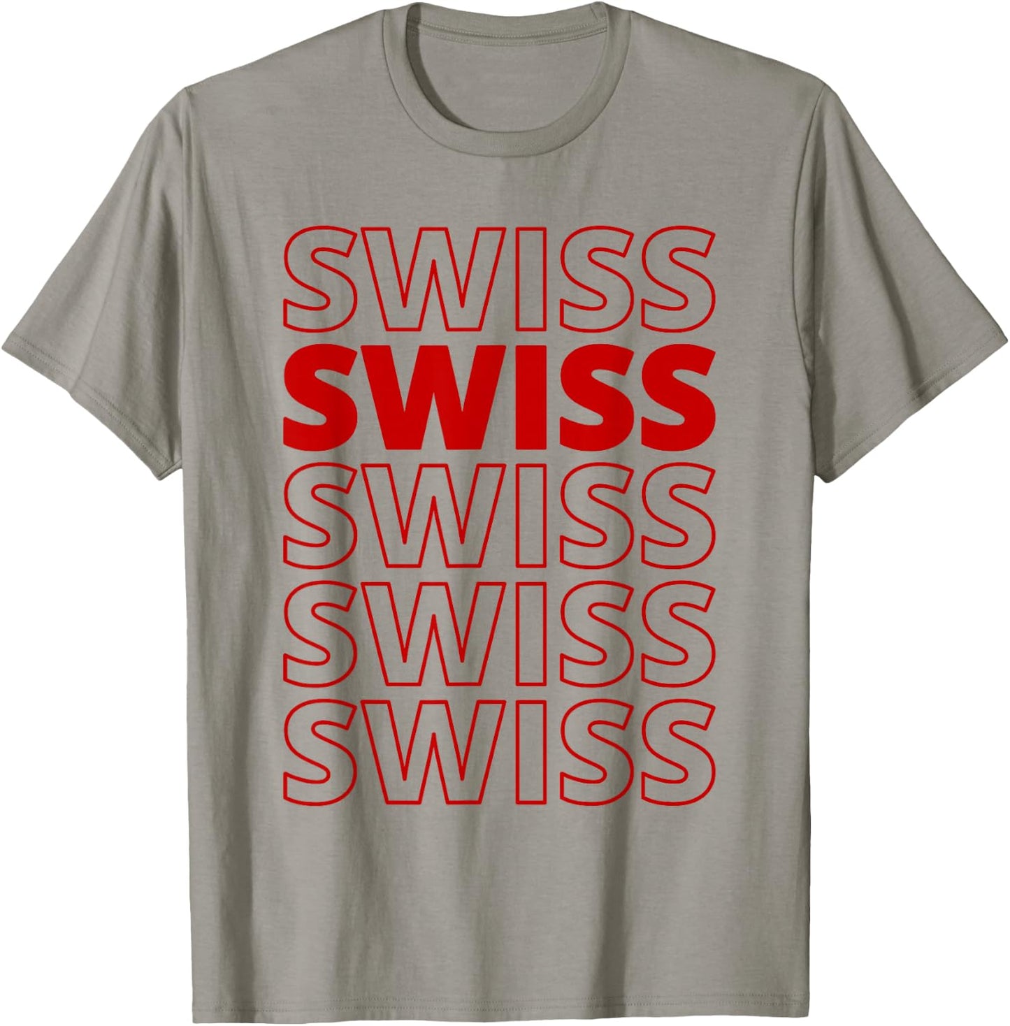Swiss Heritage Roots Aesthetic Modern Design T-Shirt - T-Shirt | Sand