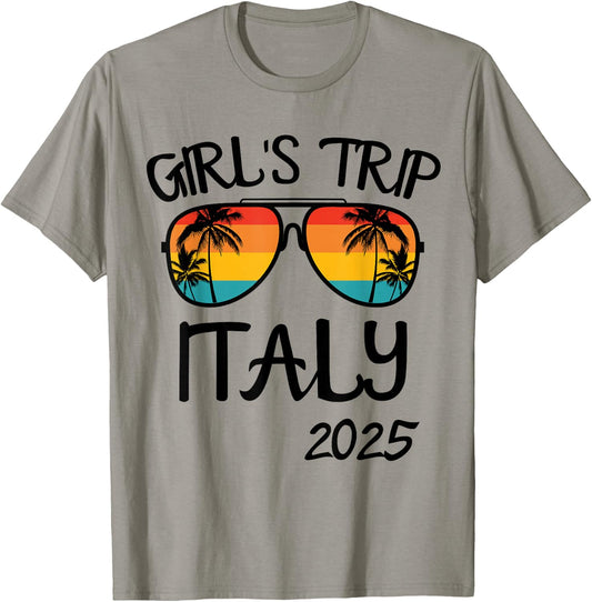 Girls Trip Italy 2025 Summer Vacation Matching T-Shirt - T-Shirt | Sand