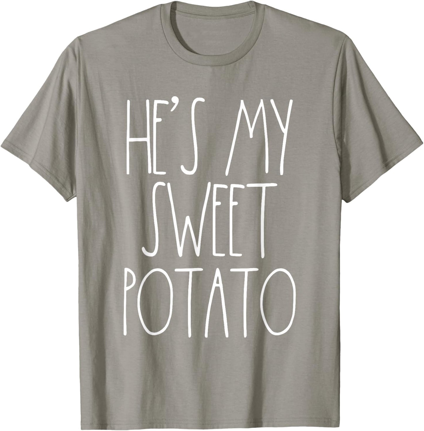 Thanksgiving Couples Hes My Sweet Potato Shirt I Yam Set T-Shirt - T-Shirt | Sand