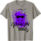 Screwston Texas | Screwhead Skeleton Skull with Purple Paint T-Shirt - T-Shirt | Sand