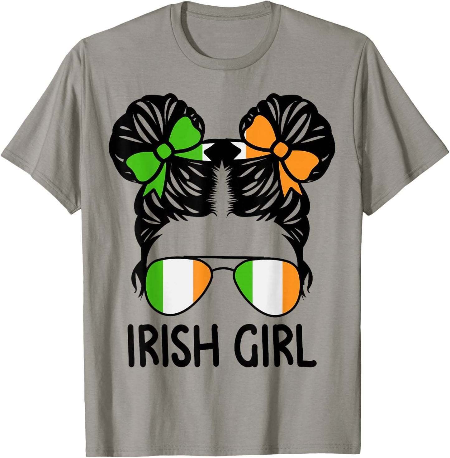 Irish Girl Messy Hair Ireland Pride Patriotic Kids T-Shirt - T-Shirt | Sand