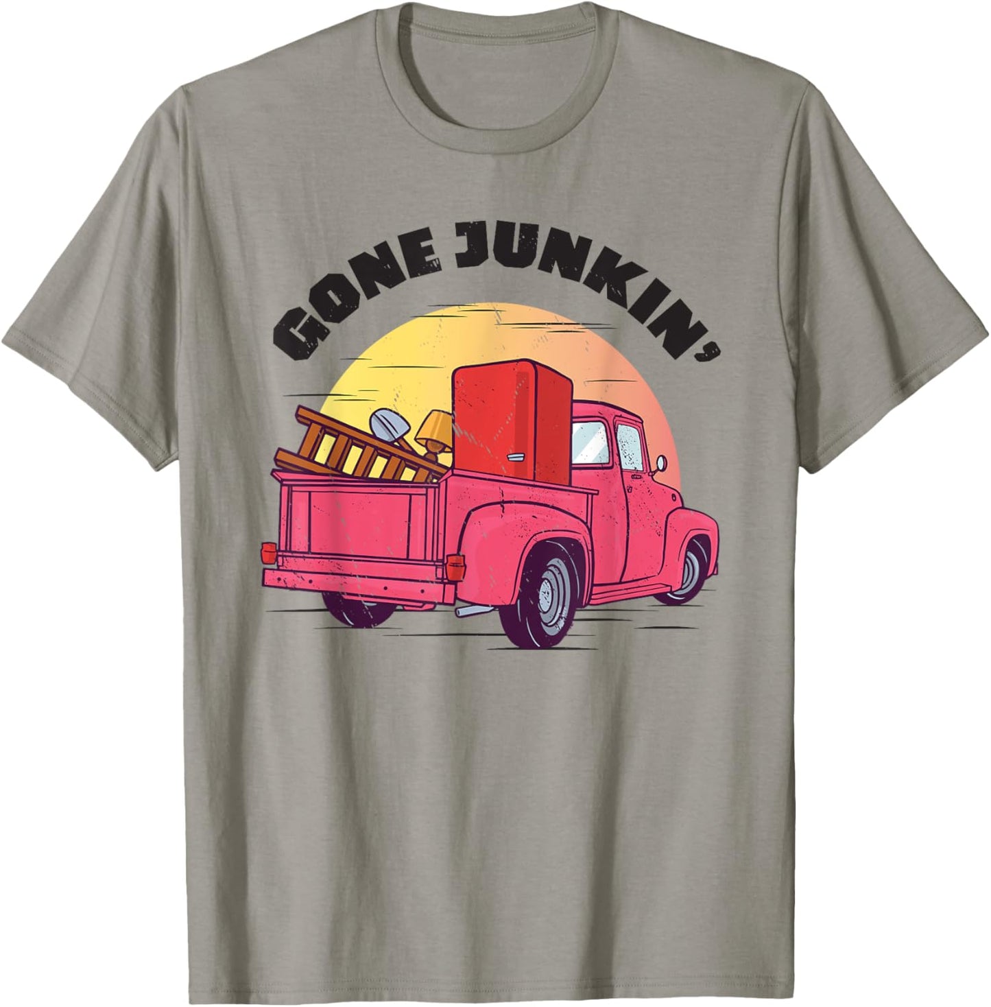 Gone Junkin | Antique and Junk Lovers | Thrifting T-Shirt - T-Shirt | Sand