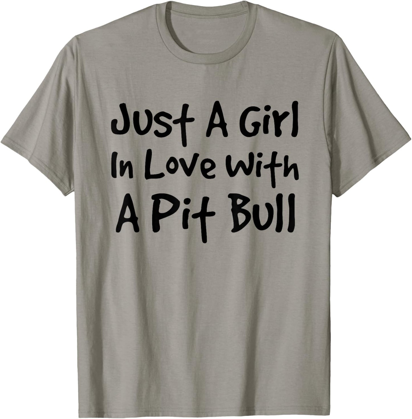 Girl In Love With A Pit Bull | Pitbull Dog Women T-Shirt - T-Shirt | Sand