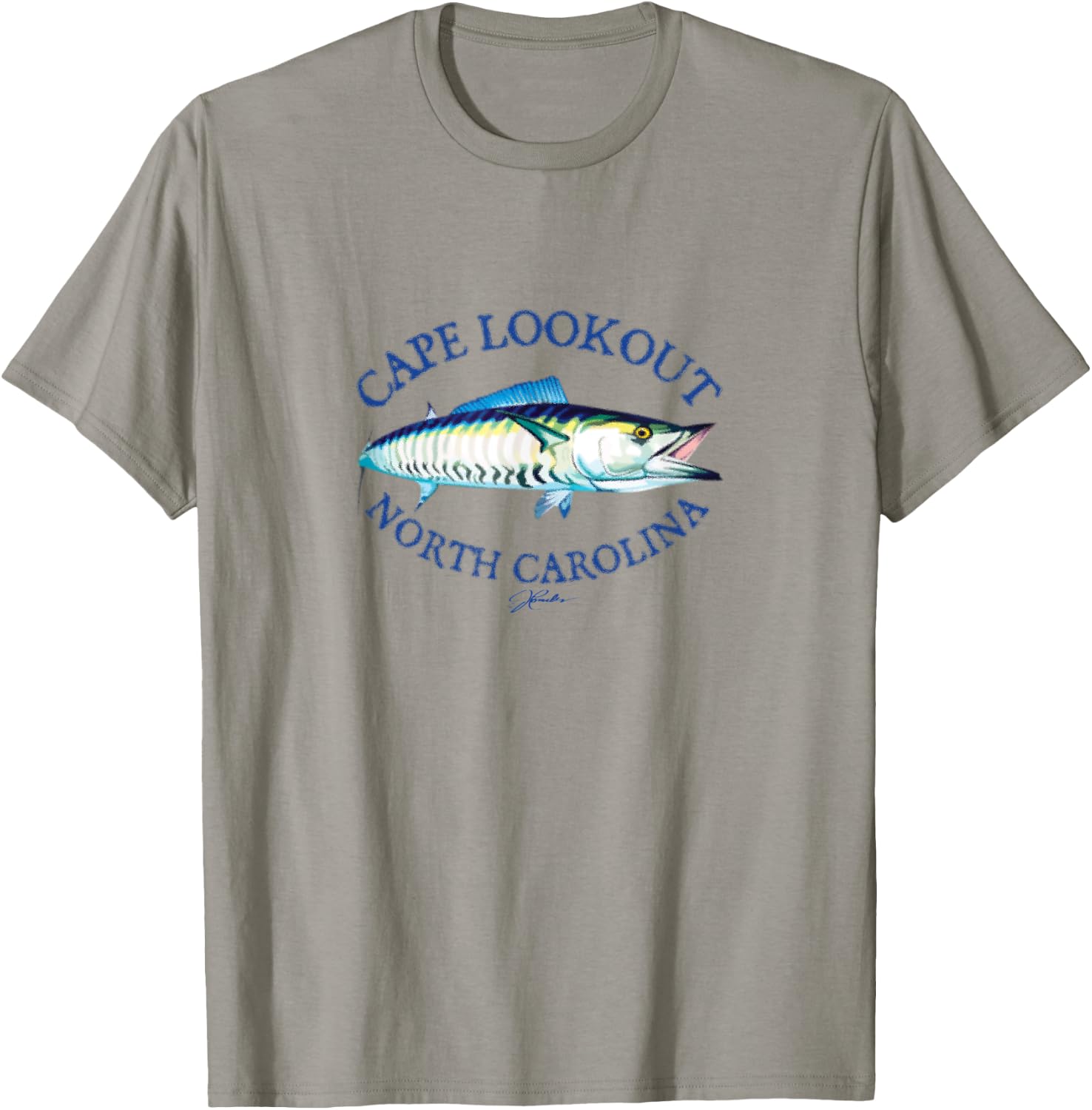 JCombs: Cape Lookout, NC, Wahoo T-Shirt - T-Shirt | Sand