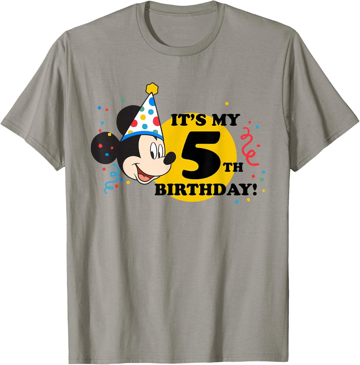 Disney Mickey Mouse 5th Birthday T-Shirt - T-Shirt | Sand