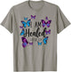 Christian Bible Verse Butterfly I Am Healed 1 Peter 2:24 T-Shirt - T-Shirt | Sand